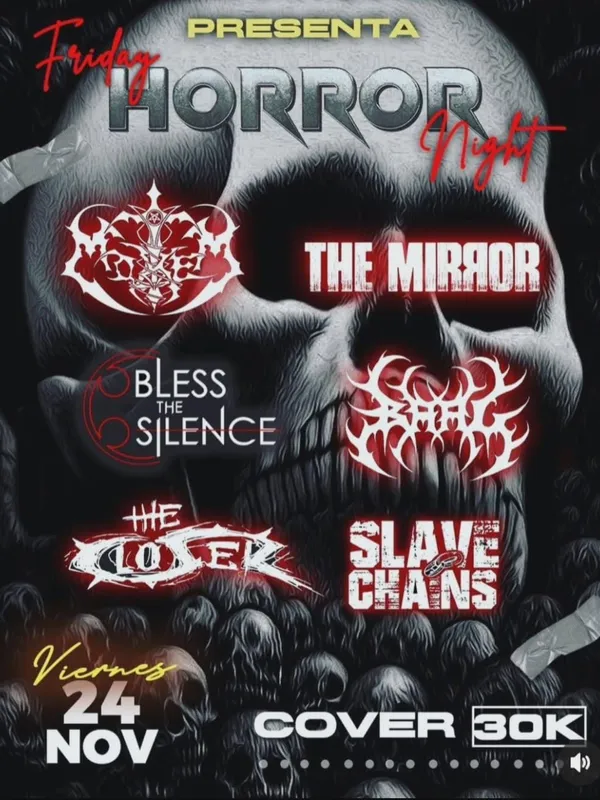 Flyer for Friday Horror Night (2023) at Kings Pub Rock, Bello