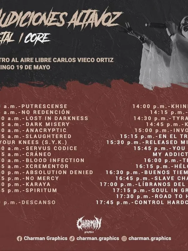 Flyer for Audiciones Altavoz Metal/Core (2024) at Teatro Carlos Vieco Ortiz, Medellín