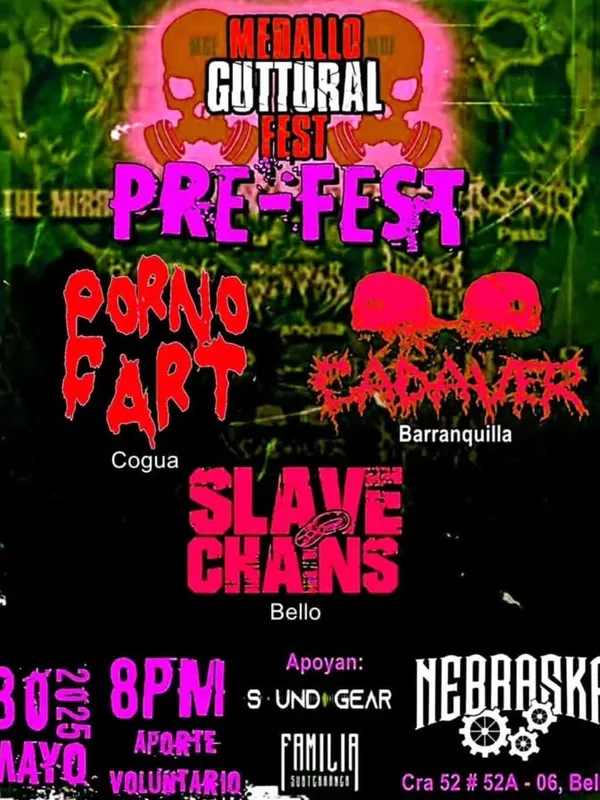 Flyer for Medallo Cultural Fest — Pre-Fest (2025) at Nebraska Bar, Bello