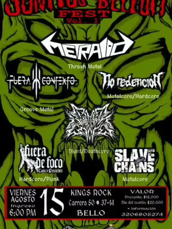 Flyer for Sonitus Bellum Fest Vol.1 (2025) at Kings Rock, Bello